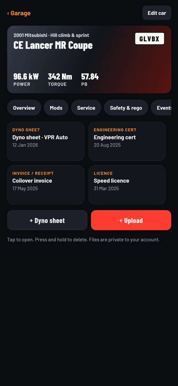 GLVBX paperwork screen